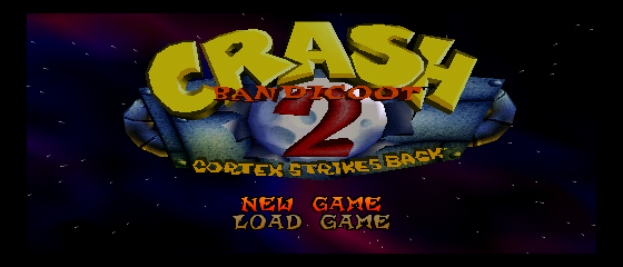 Crash Bandicoot 2: Cortex Strikes Back Title Screen